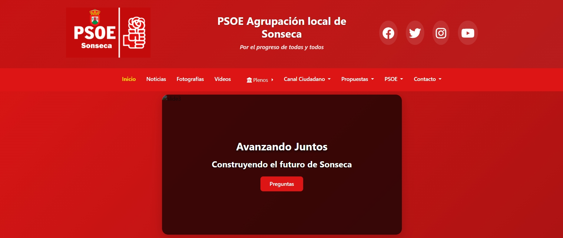 Presentacion nueva web del PSOE Sonseca